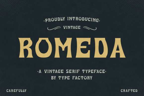 Romeda: A Vintage Display Font for Timeless Design